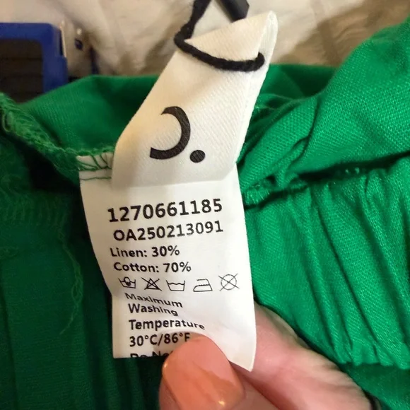 COMMENSE COTTON AND LINEN BACK TIE DETAIL DRESS SIZE M - Picture 8 of 11